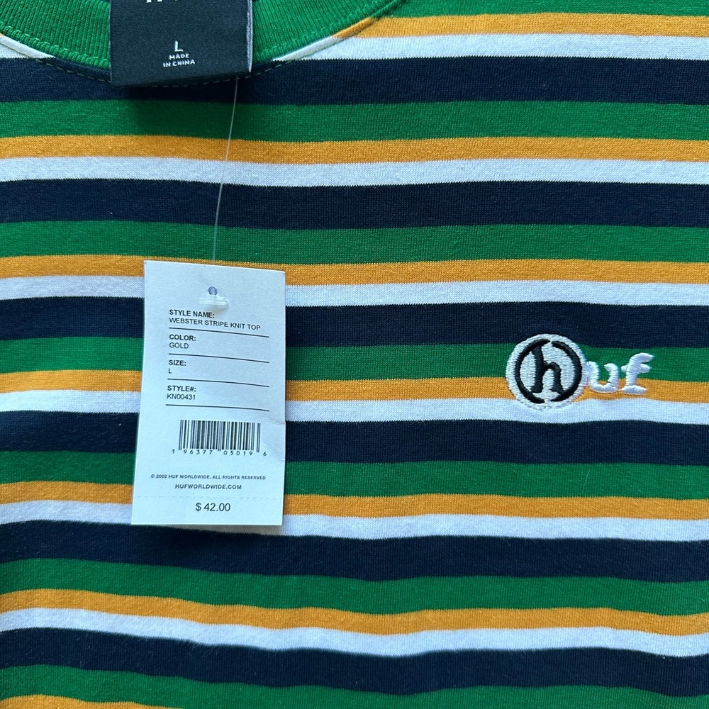 HUF Multicolor Striped Short Sleeve Tee - Picture 3 of 3